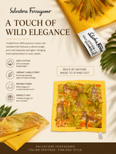 Load image into Gallery viewer, Salvatore Ferragamo Leopard Jungle Print Handkerchief
