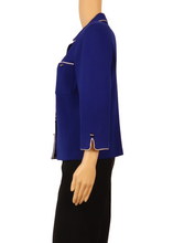 Load image into Gallery viewer, ST. JOHN Cobalt Blue Knit Jacket
