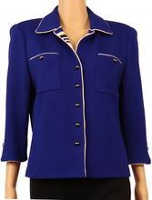 Load image into Gallery viewer, ST. JOHN Cobalt Blue Knit Jacket
