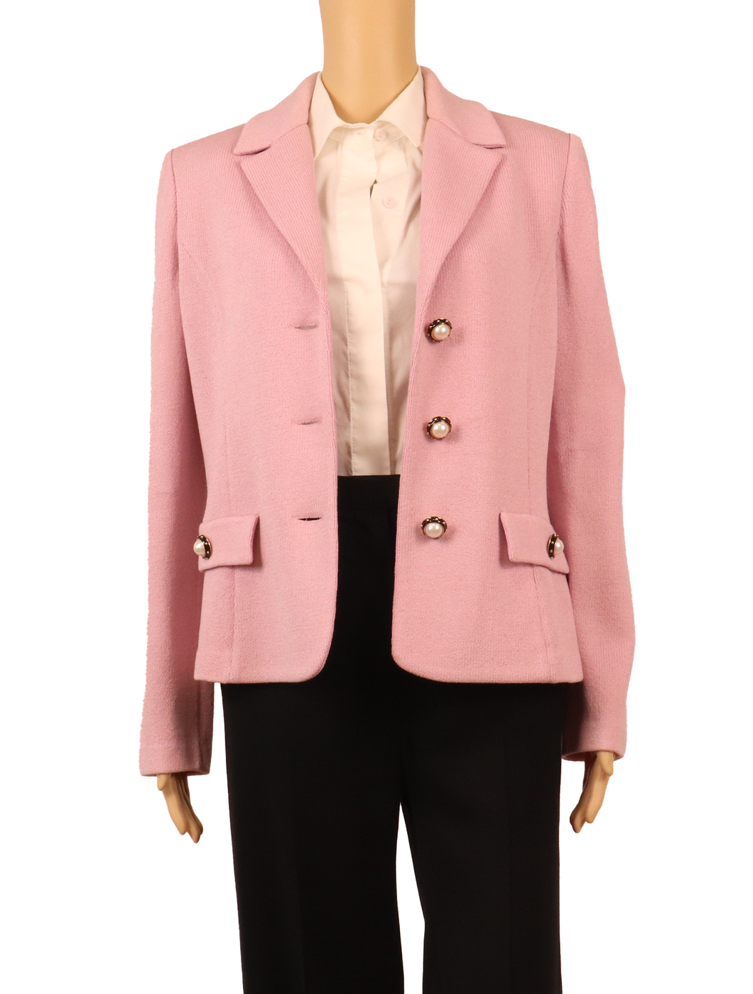 ST. JOHN Pink Knit Blazer