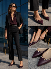 Load image into Gallery viewer, Valentino Garavani Lizard Ballet Flats (Plum)
