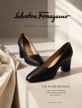 Load image into Gallery viewer, Vintage Salvatore Ferragamo Leather Pumps
