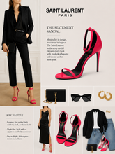 Load image into Gallery viewer, Yves Saint Laurent Neon Pink Strappy Sandal
