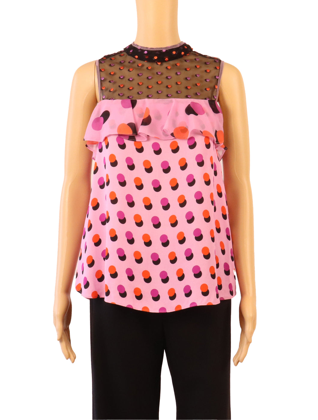 Zac Posen Polka Dot Print Blouse