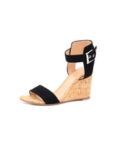 Load image into Gallery viewer, Gianvito Rossi Suede Cork Wedges
