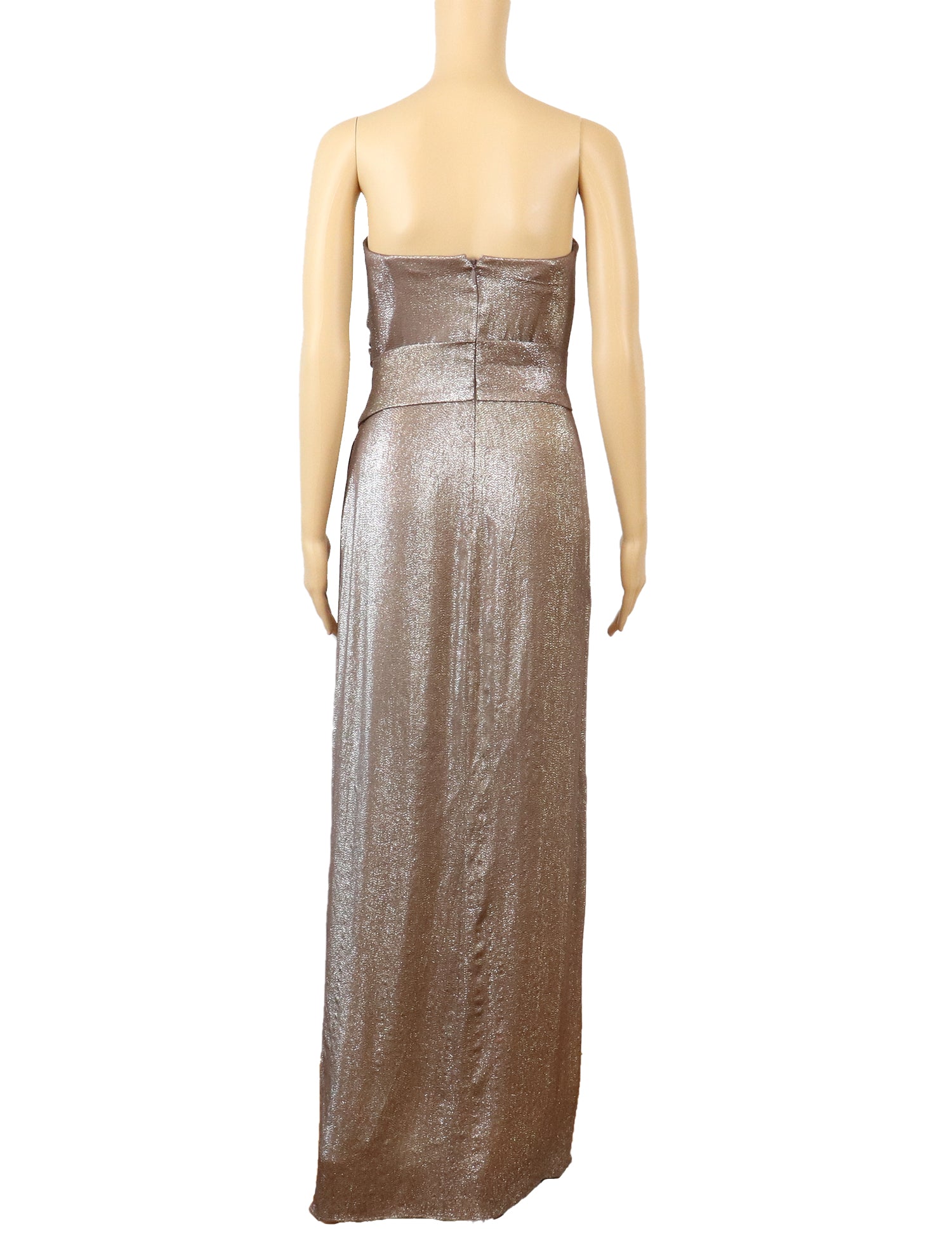 Angelina's Gucci Metallic Gray Draped Gown – Treasures From Angels