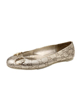 Load image into Gallery viewer, Gucci Silver Horsebit G Flats
