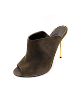 Load image into Gallery viewer, Tom Ford Suede Open-Toe Mules
