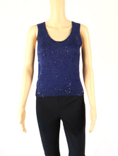 Load image into Gallery viewer, Yves Saint Laurent Blue Sparkle Shell &amp; Cardigan Set

