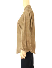 Load image into Gallery viewer, Ralph Lauren Collection Suede Button Down Top
