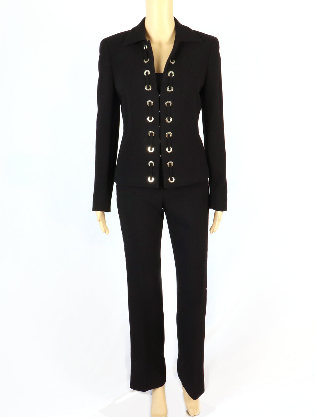 Escada Wool Lace-Up Suit