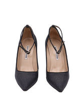 Load image into Gallery viewer, Manolo Blahnik Black Glitter Accent Pumps
