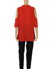 Load image into Gallery viewer, MICHAEL Michael Kors Ruffled Lace-Up Top

