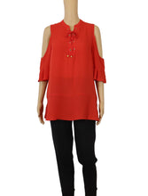 Load image into Gallery viewer, MICHAEL Michael Kors Ruffled Lace-Up Top
