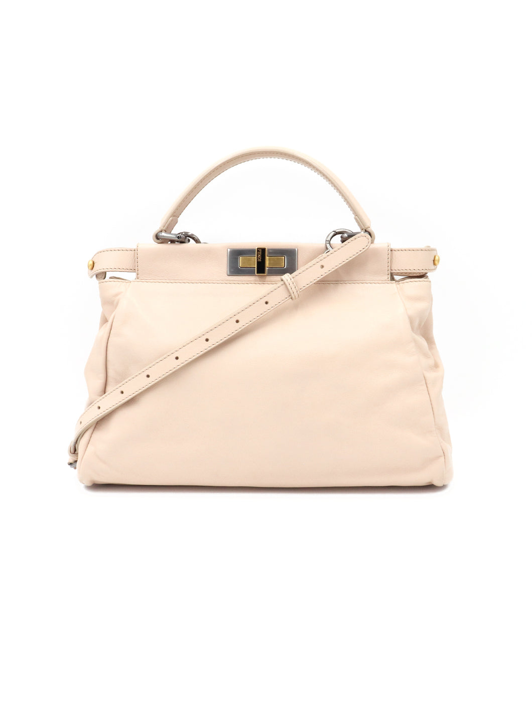 Fendi Leather Medium Peekaboo Handbag