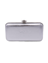 Load image into Gallery viewer, Versace Silver Metallic Medusa Coin Box Clutch
